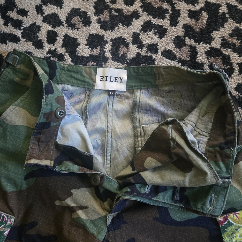 Sunday Riley Camouflage Cargo Pants with Patches - Picture 2 of 2